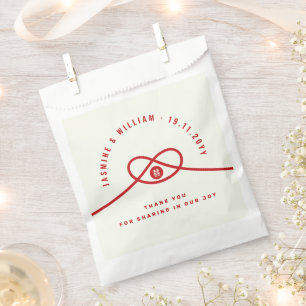 Sachets En Papier Red Knot Union Double Bonheur Mariage chinois