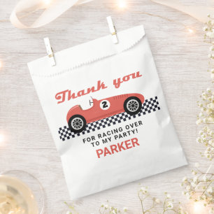 Sachets En Papier Red Race Voiture Course Anniversaire Fête