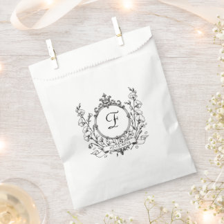 Sachets En Papier Regal Classic Monogram Crest Mariage