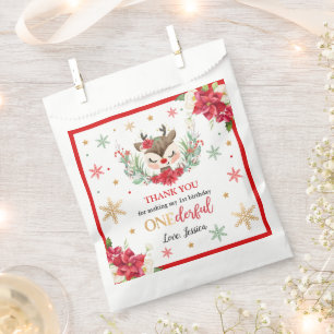 Sachets En Papier Reindeer Noël 1er anniversaire Red Winter Deer