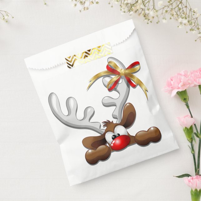 Sachets En Papier Reindeer Puzzled drôle Caractère de Noël (Scellé)