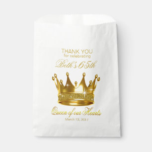 Sachets En Papier Reine de parties scintillantes de notre