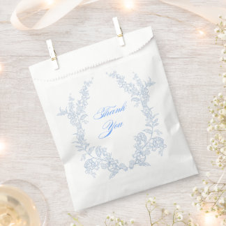 Sachets En Papier Remerciement floral bleu