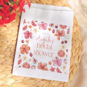 Sachets En Papier Remerciement pour Baby Shower de Mariage Floral Or