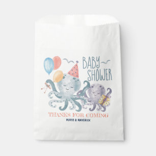 Sachets En Papier Remerciement pour Baby Shower Pieuvre Sous La Mer