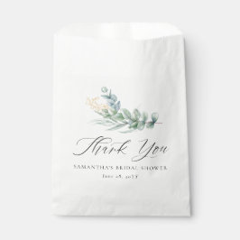 Sachets En Papier Remerciements Élégante Botanique Verdure Baies Dor