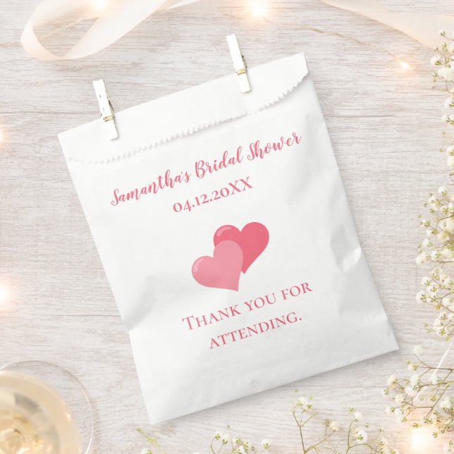Sachets En Papier Remerciements pour la Baby Shower de Mariée  (Coupé)