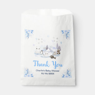 Sachets En Papier Remerciements pour la Baby Shower des Animaux de l