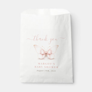 Sachets En Papier Remerciements pour une Baby Shower Papillon Mignon