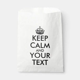 Sachets En Papier Restez calme et continuez - Créez votre propre