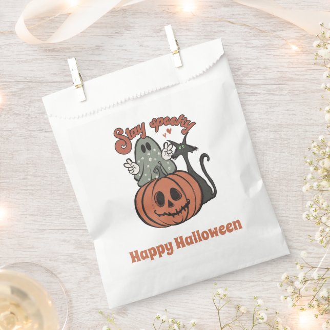 Sachets En Papier Restez Éffrayant Fantôme Jack-O' Lantern Halloween (Coupé)