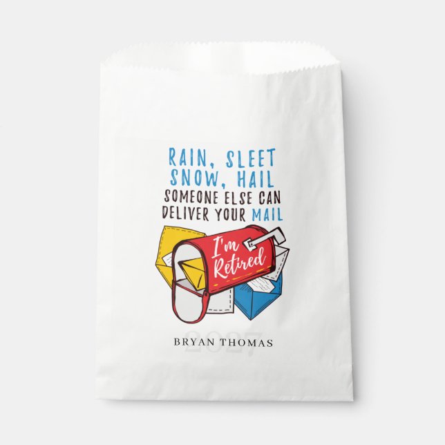 Sachets En Papier Retraite du travailleur postal Retraite du Parti d (Devant)