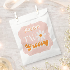 Sachets En Papier Retro Deux Super filles 2e anniversaire