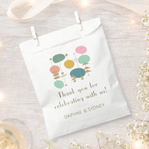Sachets En Papier Retro Mid-Century Moderne Merci de mariage personn