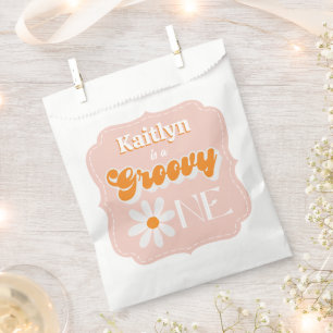 Sachets En Papier Retro Super One Girls 1er anniversaire