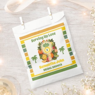 Sachets En Papier Retro Tropicale Ananas Pickleball Shower de Mariée