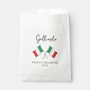 Sachets En Papier Réunion de famille au drapeau italien 