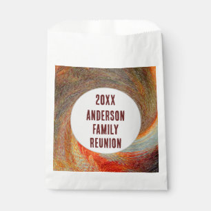 Sachets En Papier Réunion familiale annuelle Super Abstraite Swirl