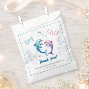 Sachets En Papier Révélation du sexe du dauphin Merci