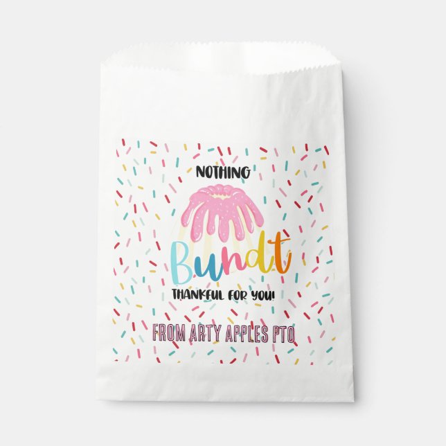 Sachets En Papier rien d'autre que gâteau pour vous remercier  (Devant)