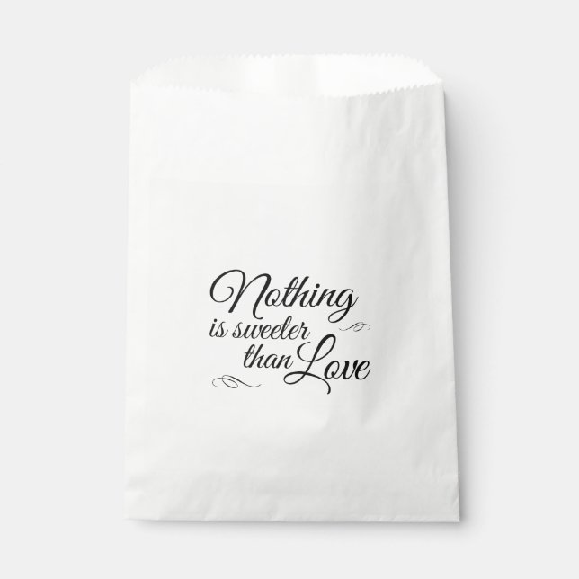 Sachets En Papier Rien N'Est Plus Doux Que L'Amour Buffet De Bonbons (Devant)