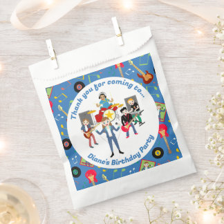 Sachets En Papier Rock Star Girl Band Anniversaire