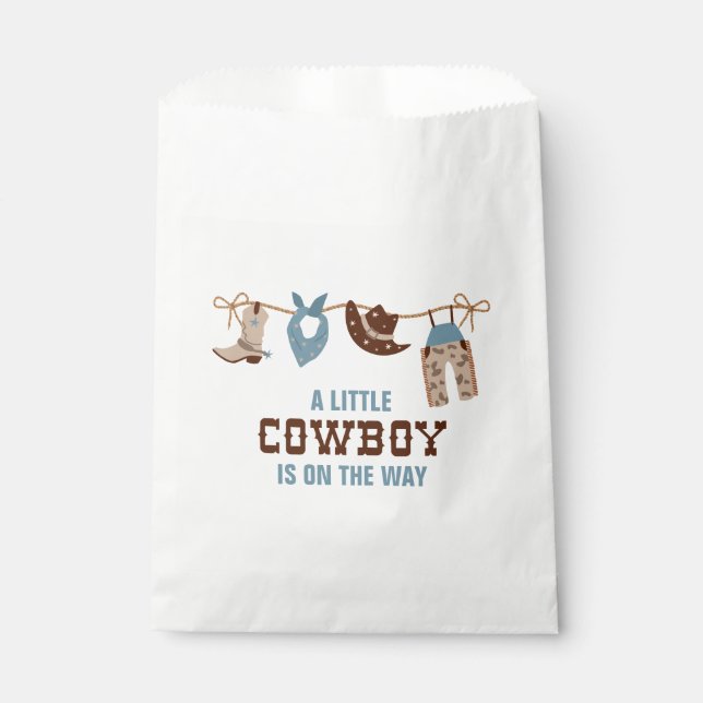 Sachets En Papier Rodeo Western Cowboy Baby shower (Devant)