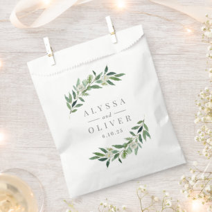 Sachets En Papier Romantique verdure Mariage Favor Sac