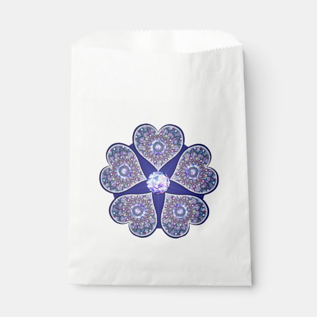 Sachets En Papier Rosace bleu ou rouge pour bébé&enfant (Devant)