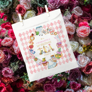 Sachets En Papier Rose Alice au pays des merveilles 3e anniversaire