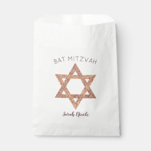 Sachets En Papier Rose bat mitzvah Gold Star De David Glam Party