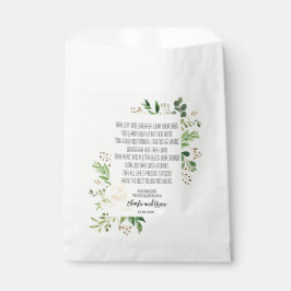 Sachets En Papier Rose blanche et cadre verdoyant Irlandais Bénédict