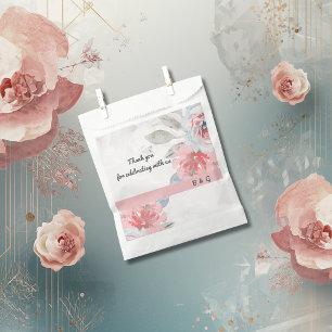 Sachets En Papier Rose et Mariage Fleur sauvage Abstrait moderne