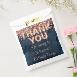 Sachets En Papier Rose Gold Navy Blue Anniversaire