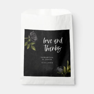 Sachets En Papier Rose gothique Mariage noir