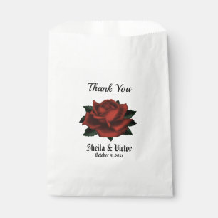 Sachets En Papier Rose rouge Mariage gothique Merci personnel