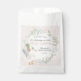 Sachets En Papier Rose Silly Goose Floral En vichy Baby shower Faveu