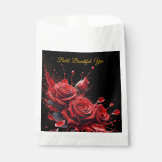 Sachets En Papier Roses en fleur - Anniversaire élégant