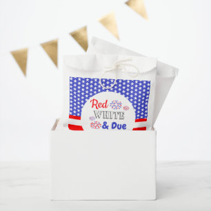 Sachets En Papier Rouge blanc et Baby shower dû