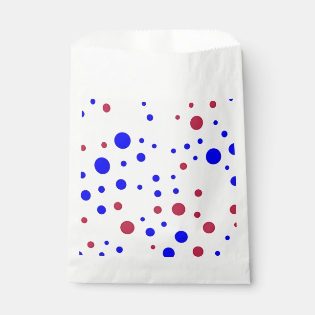 Sachets En Papier Rouge, blanc et bleu (Devant)