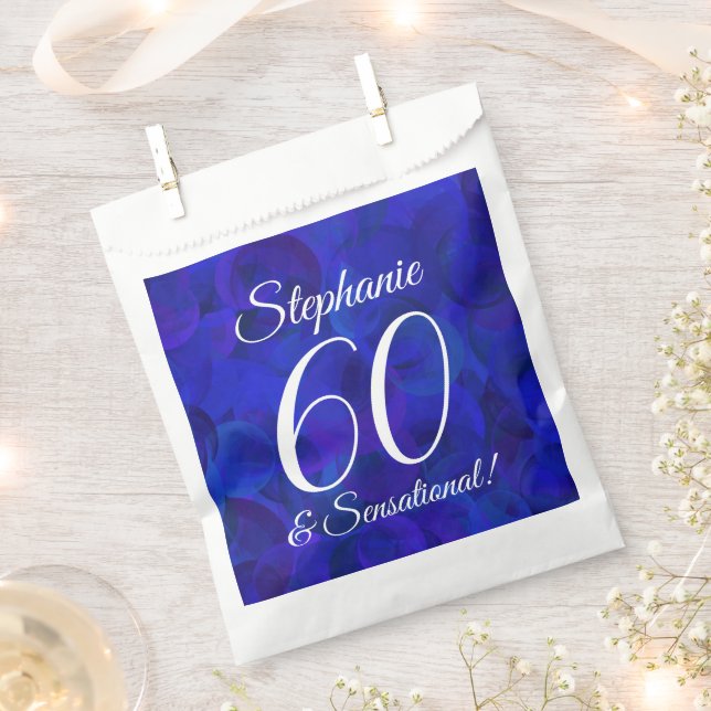 Sachets En Papier Royal Blue 60 et fête d'anniversaire sensationnell (Coupé)