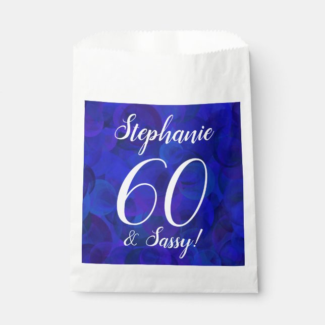 Sachets En Papier Royal Blue 60 et Sassy Birthday Party (Devant)