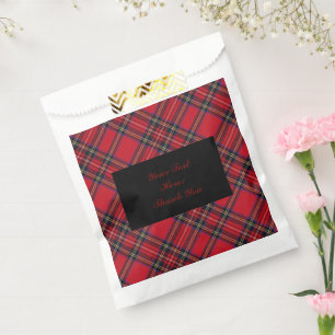Sachets En Papier Royal Stewart tartan rouge noir plaid