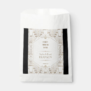 Sachets En Papier Royal White Gold Great Gatsby Mariage MERCI