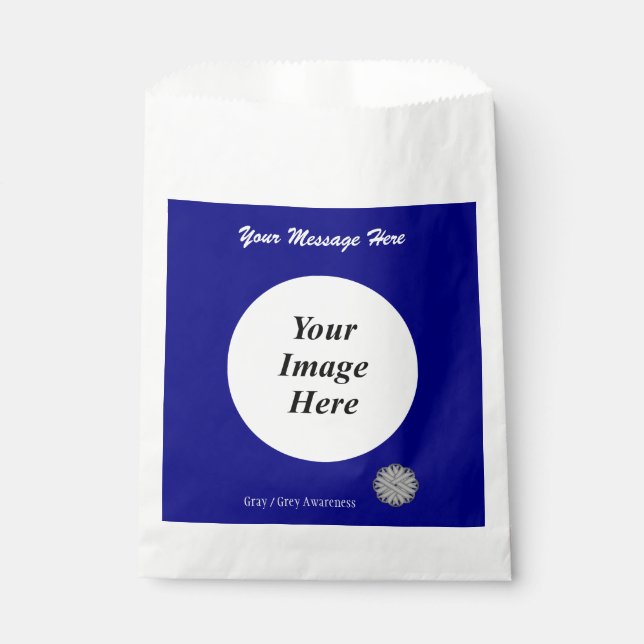 Sachets En Papier Ruban de fleurs grises Modèle par Kenneth Yoncich (Devant)