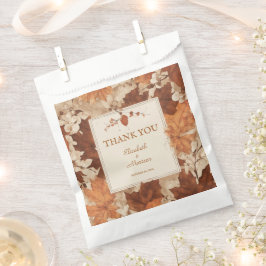 Sachets En Papier Russe Beige Brown Érable Feuille Mariage d'automne
