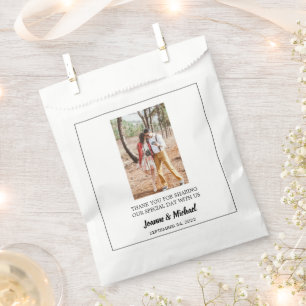 Sachets En Papier Russe couple photo Merci mariage