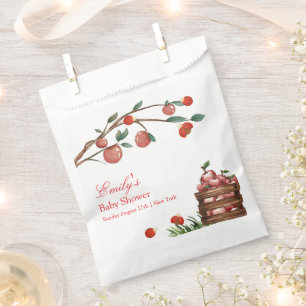Sachets En Papier Rustic Farm Ladybug Apple Baby shower fille