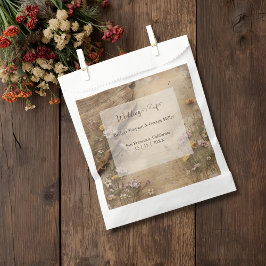 Sachets En Papier Rustic Wooden Bohemian Floral Wedding 