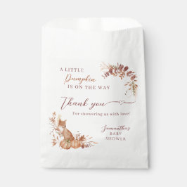 Sachets En Papier Rustic Woodland Fox Pumpkin Thank You